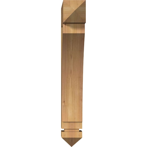 Thorton Arts & Crafts Smooth Bracket, Western Red Cedar, 3 1/2W X 16D X 24H